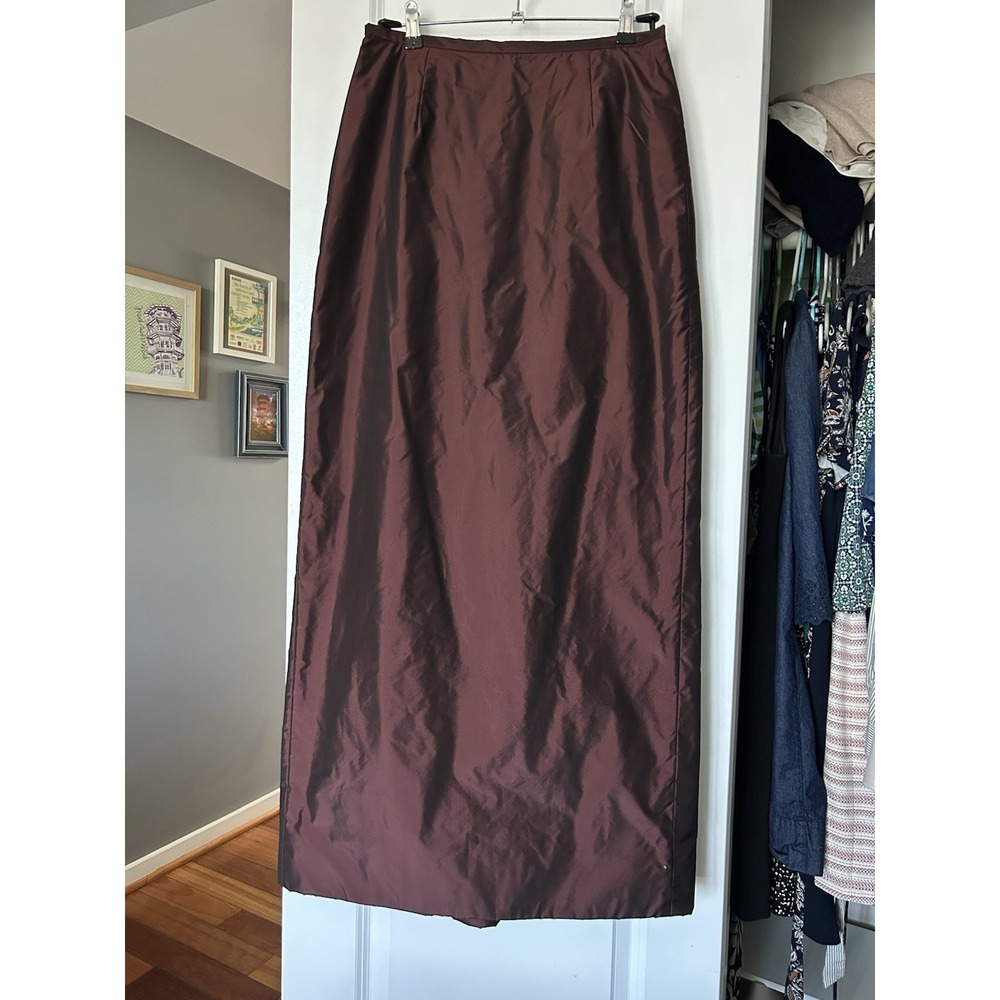 Catherine Regehr Silk Long Ball Gown Full Skirt Burgundy Size Medium